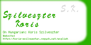szilveszter koris business card